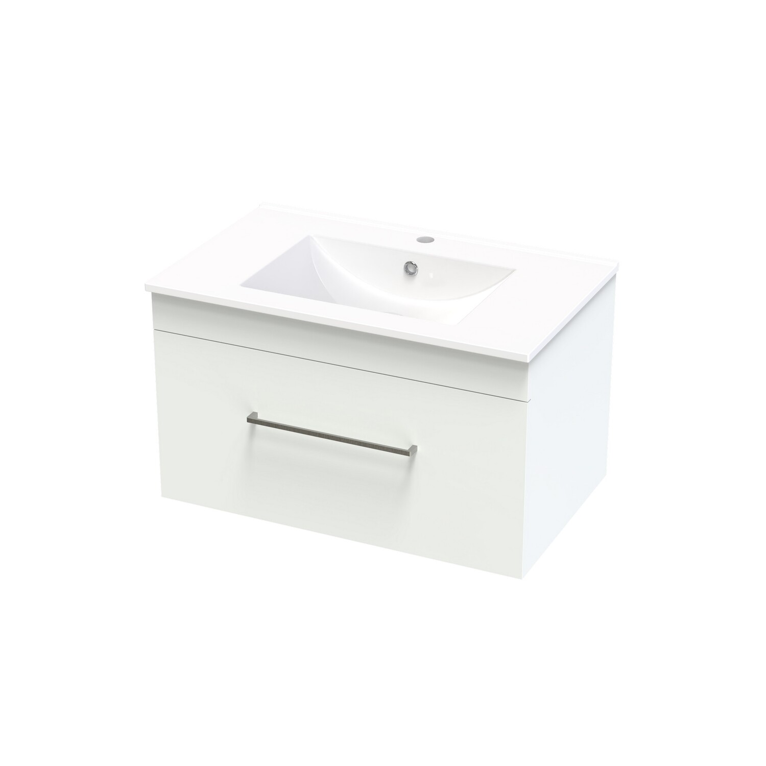 Cashmere Single Drawer Wall Hung Vanity