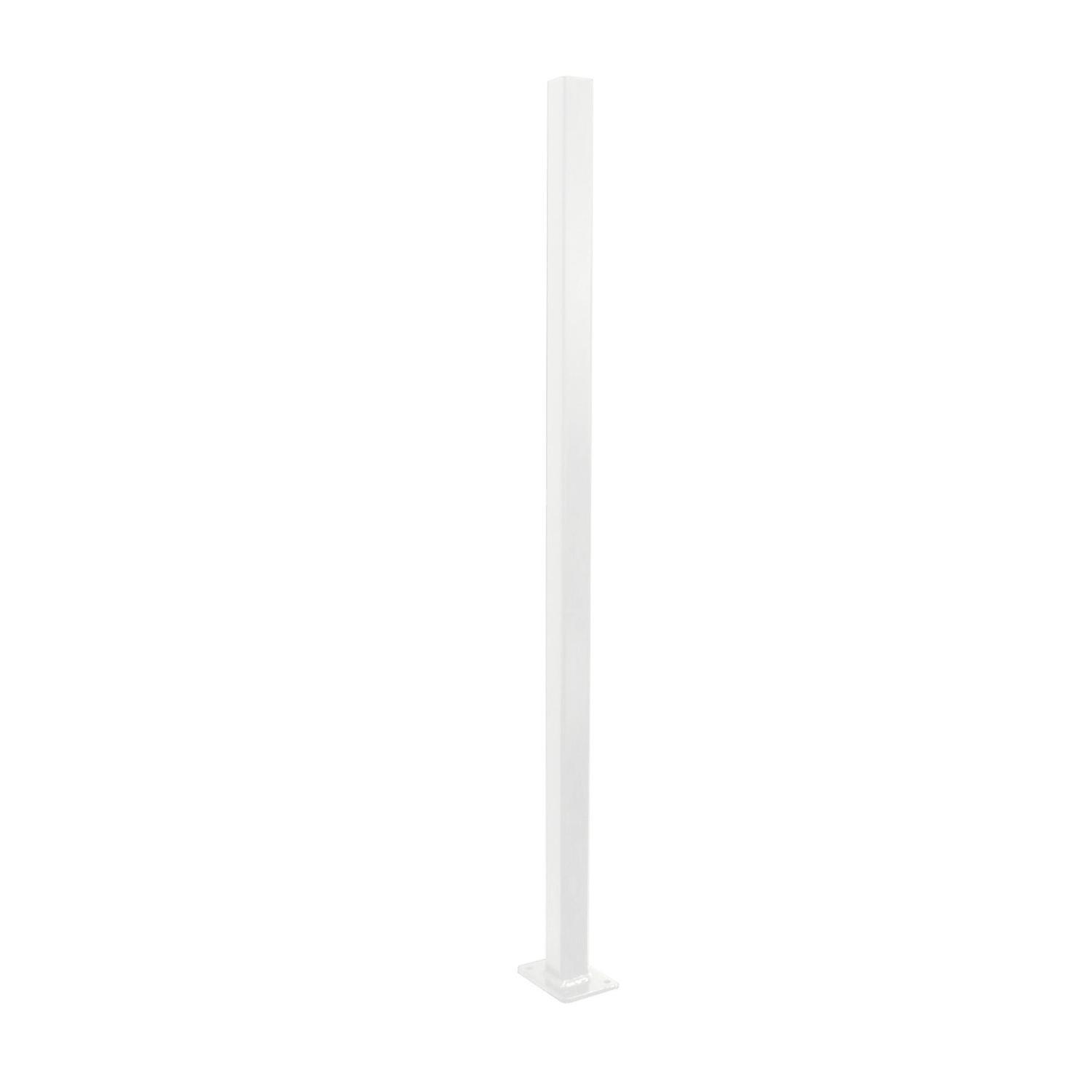 Aluminium Flanged Fence Post  H: 1000mm, W:50mm, D: 50mm
