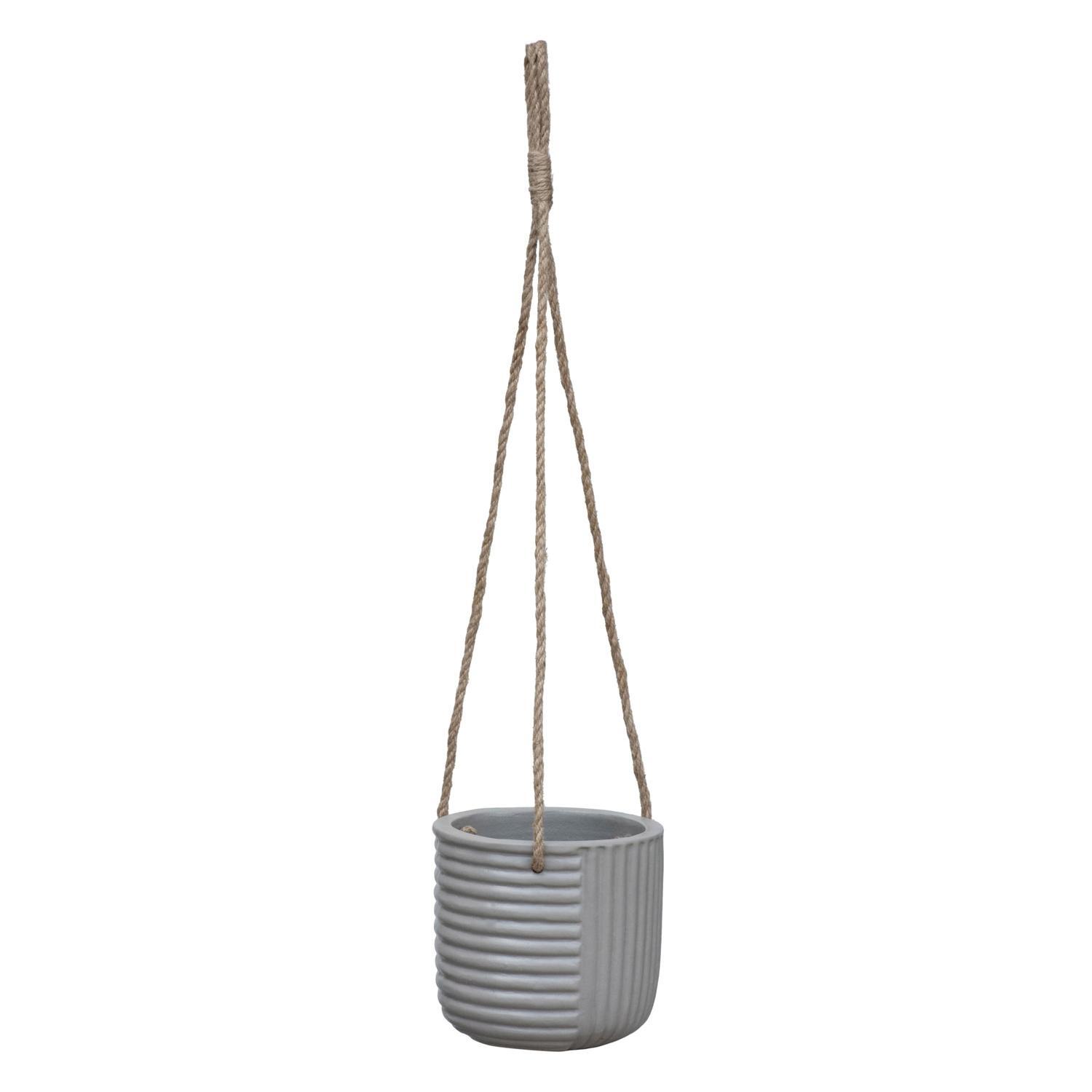 Alex Indoor Hanging Pot 15cm Grey