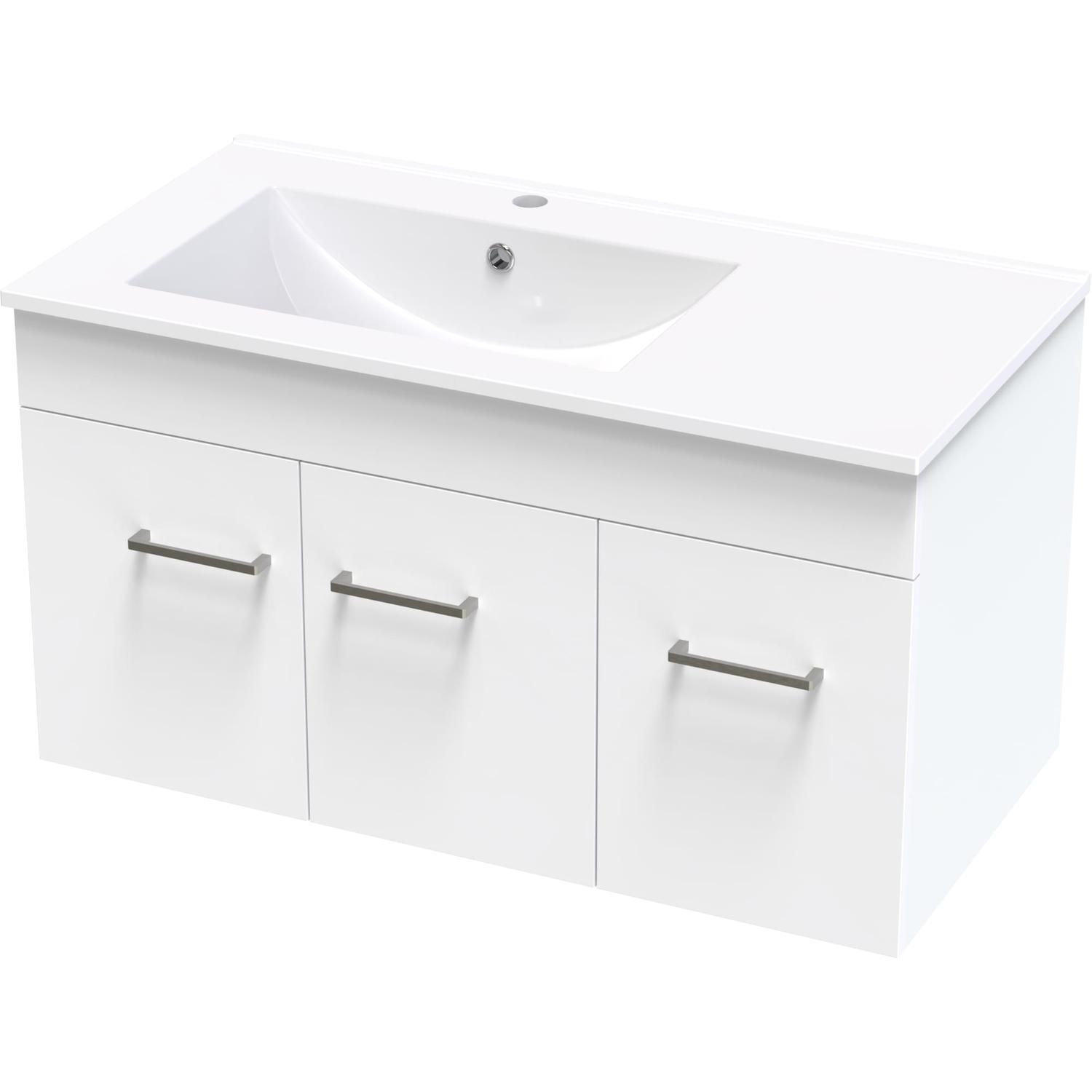 Classic Valley 900 Left Hand Bowl Wall Ultra Gloss White