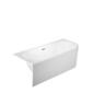 Freestanding Back to Wall Left Corner Bath 1600 mm White