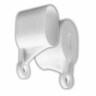 Extendable Track Rod Caps Pair White