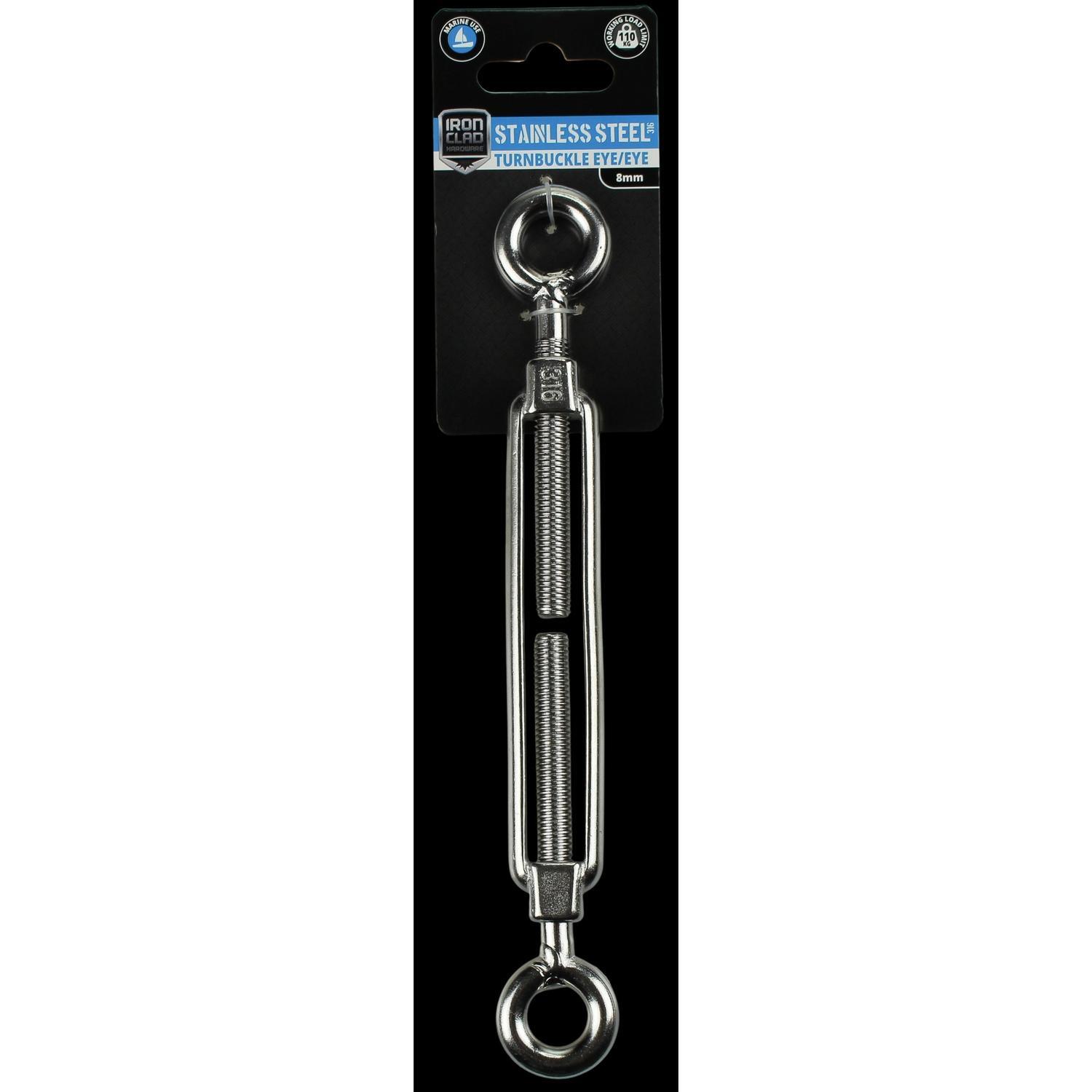 Turnbuckle Eye/Eye 8mm Stainless Steel 316