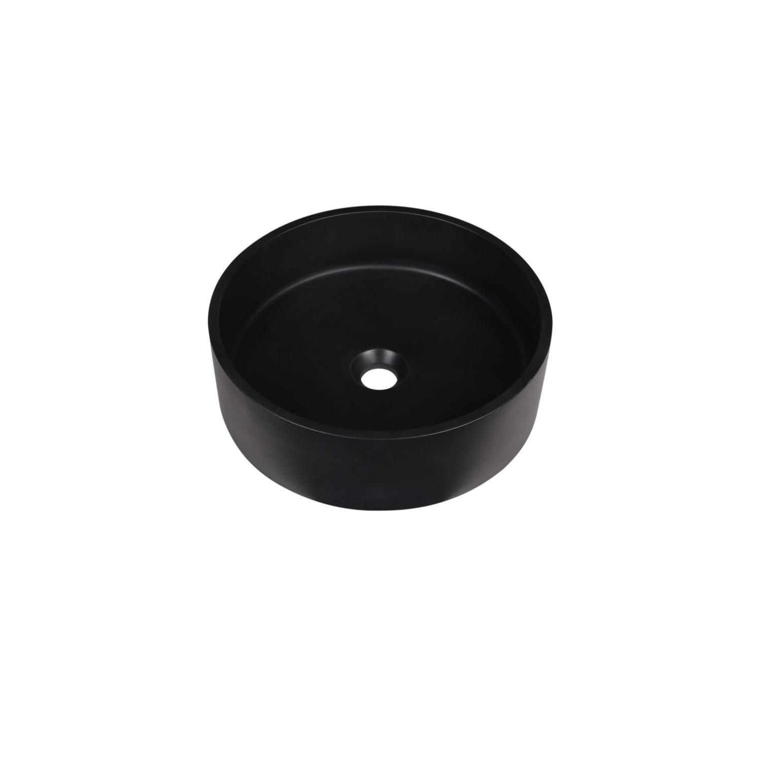 Concrete Vessel Basin 390mm Black