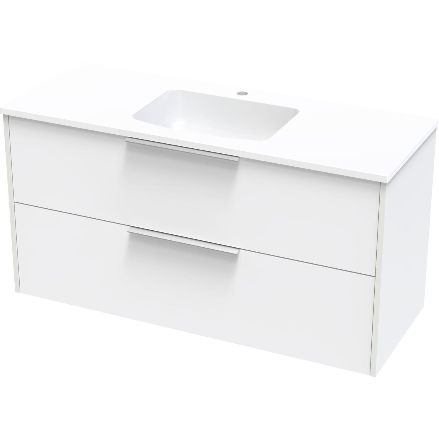 Nikau Grove 1200 Double Drawer Wall Ultra Gloss White/Colour