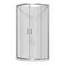 Curved Flat Wall Acrylic Shower 900 x 900 x 2015mm Chrome