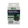 Twin Hood Friction Stem Castor with Socket  50mm Black