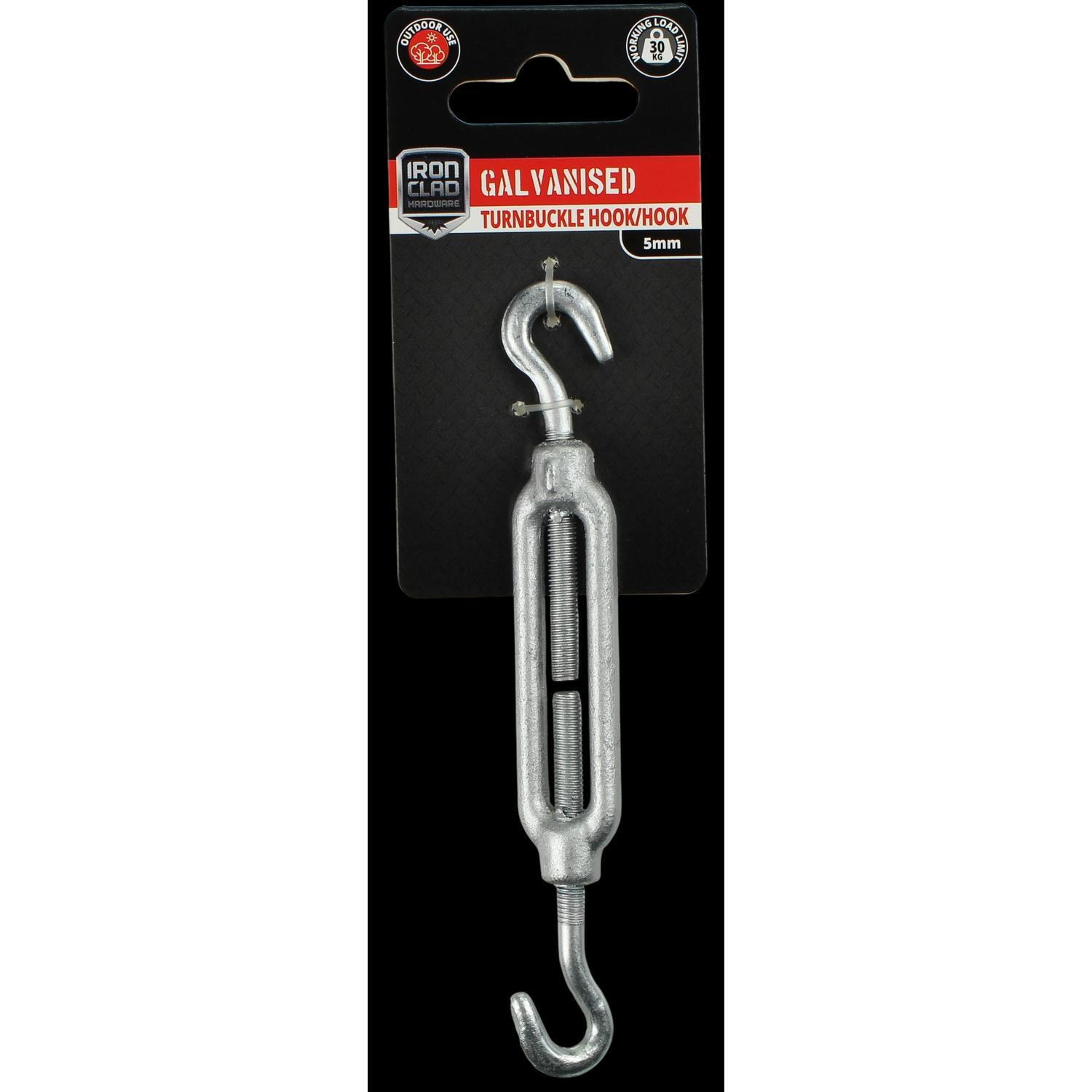 Turnbuckle Hook/Hook 5mm Galvanised