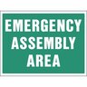 Emergency Assembly Area Sign W: 610mm, L: 457mm