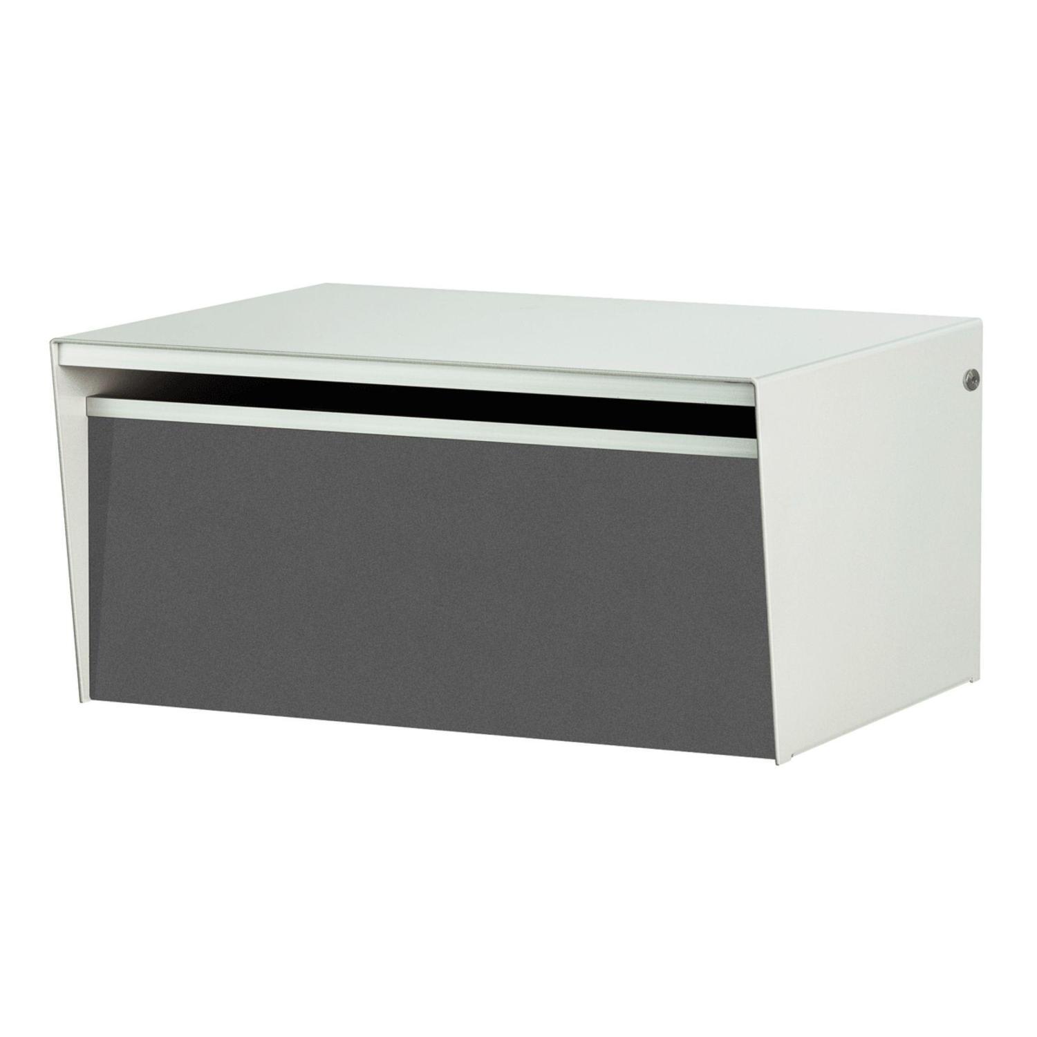 Metal Letterbox  Silver Pearl/Grey