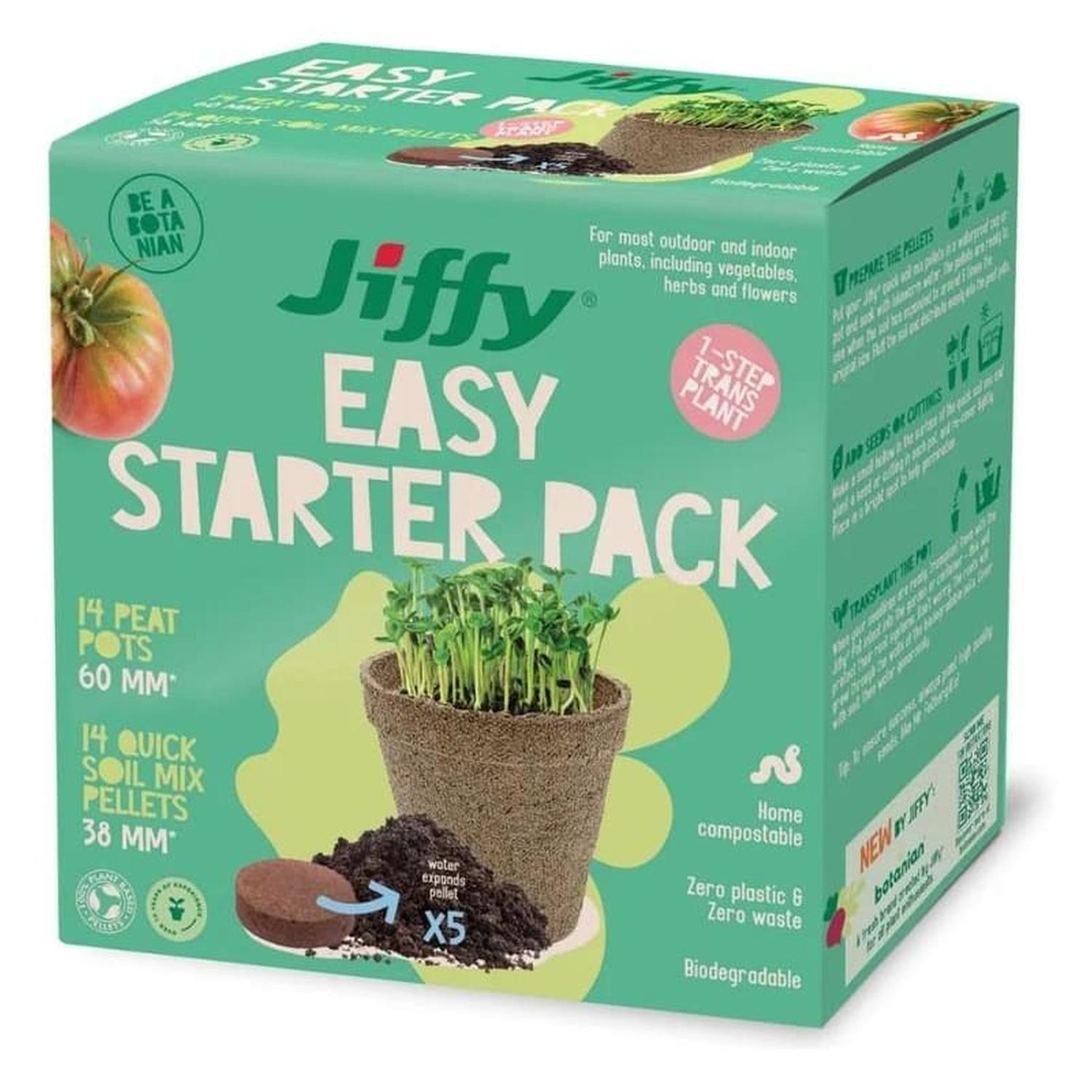 Easy Starter Set (14 Jiffy Pots and Compressed Pellets)