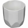 Geometric Ceramic Indoor Pot 15cm White