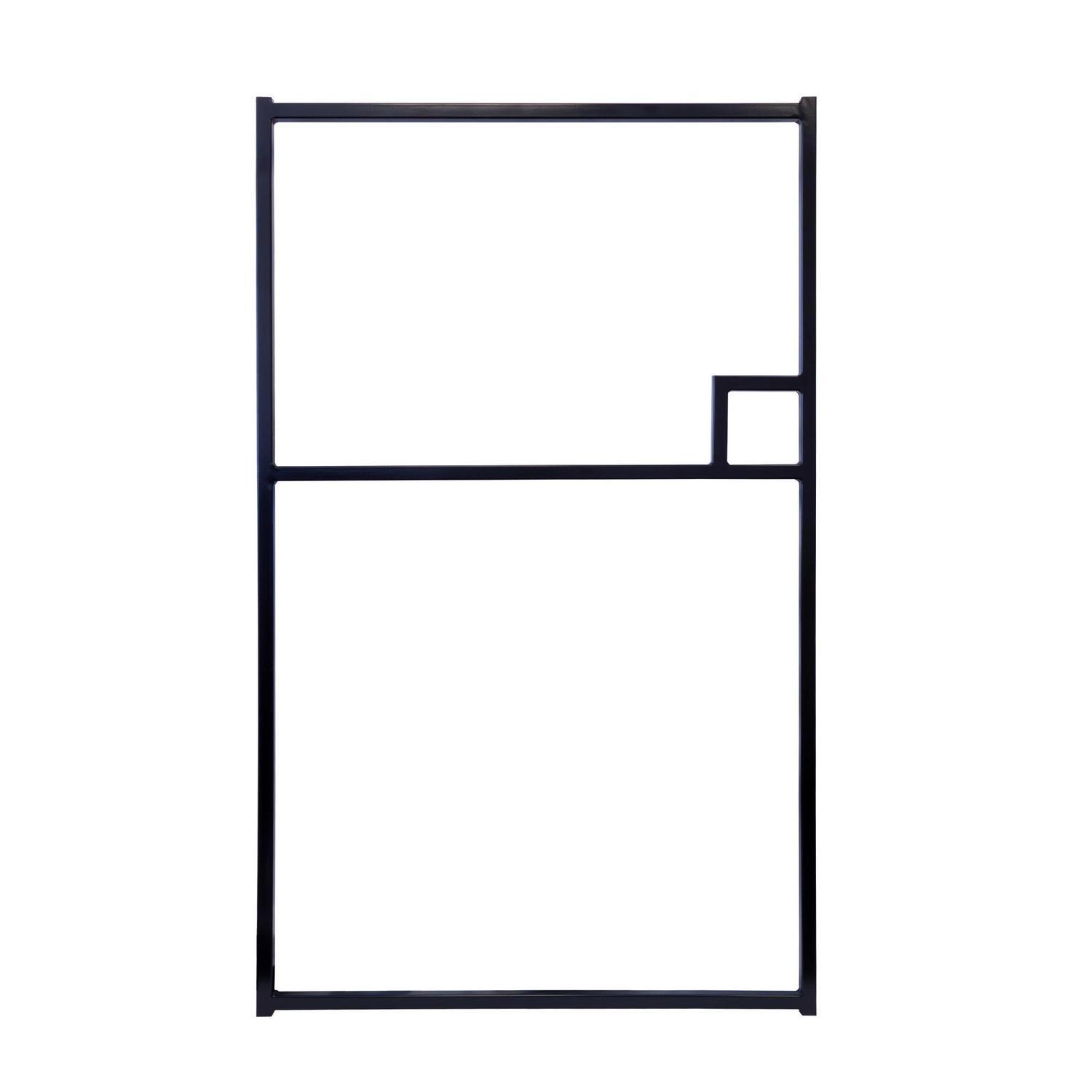 Aluminium Pedestrian Gate Frame H: 1500mm, W: 900mm Black