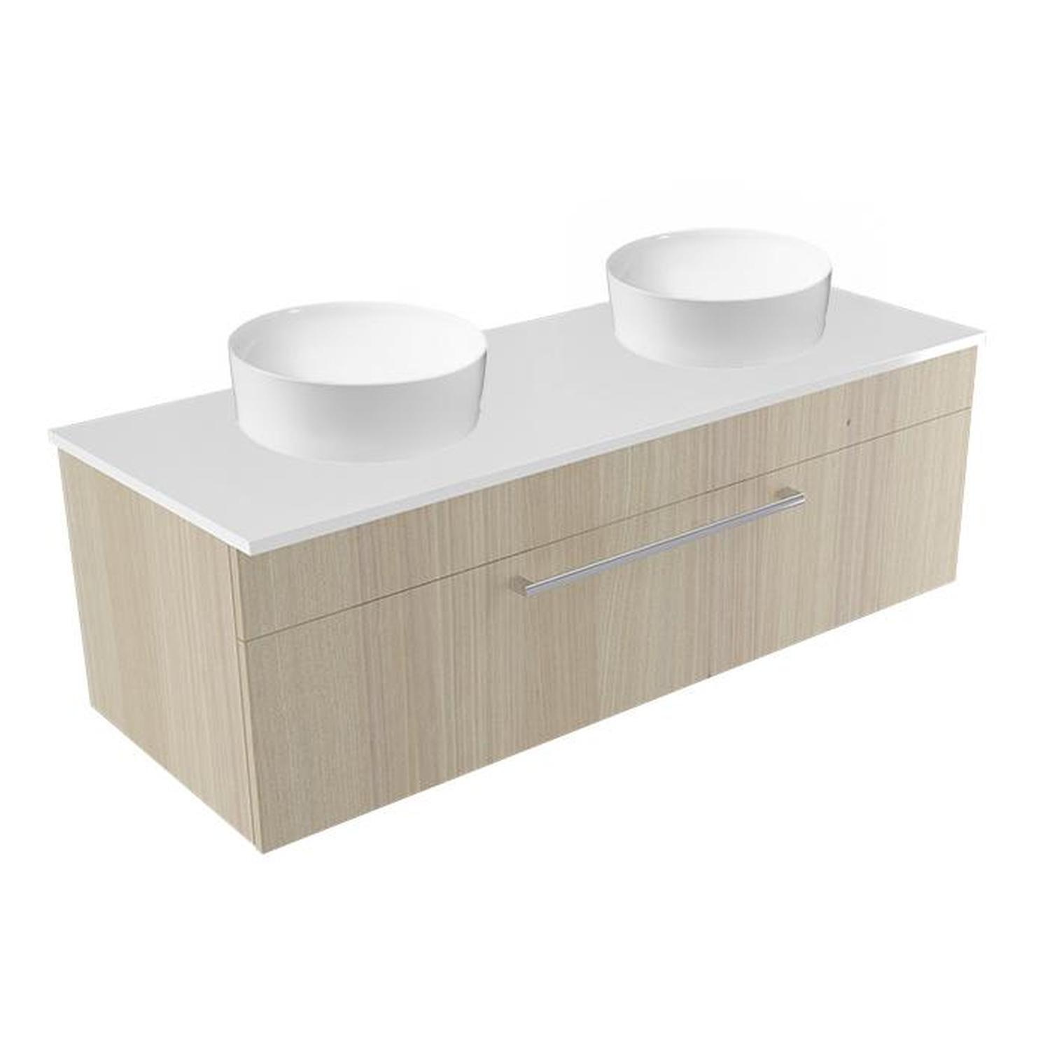Calais Wall Vanity 1200mm Seasoned Oak