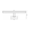 Adjustable Arm Mirror Light 12W Brushed Metal