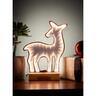 Infinity Table Lights. Design available: Reindeer, Star, and Tree Reindeer H: 25cm, L: 18.5cm; Star H: 25cm, L: 22cm; Tree H: 25cm, L: 15.5cm / Battery Warm White (Reindeer and Star), Green (Tree)