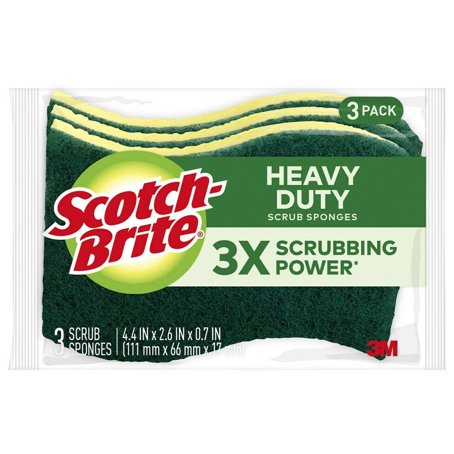 Heavy Duty Scrub Sponge Pack 3