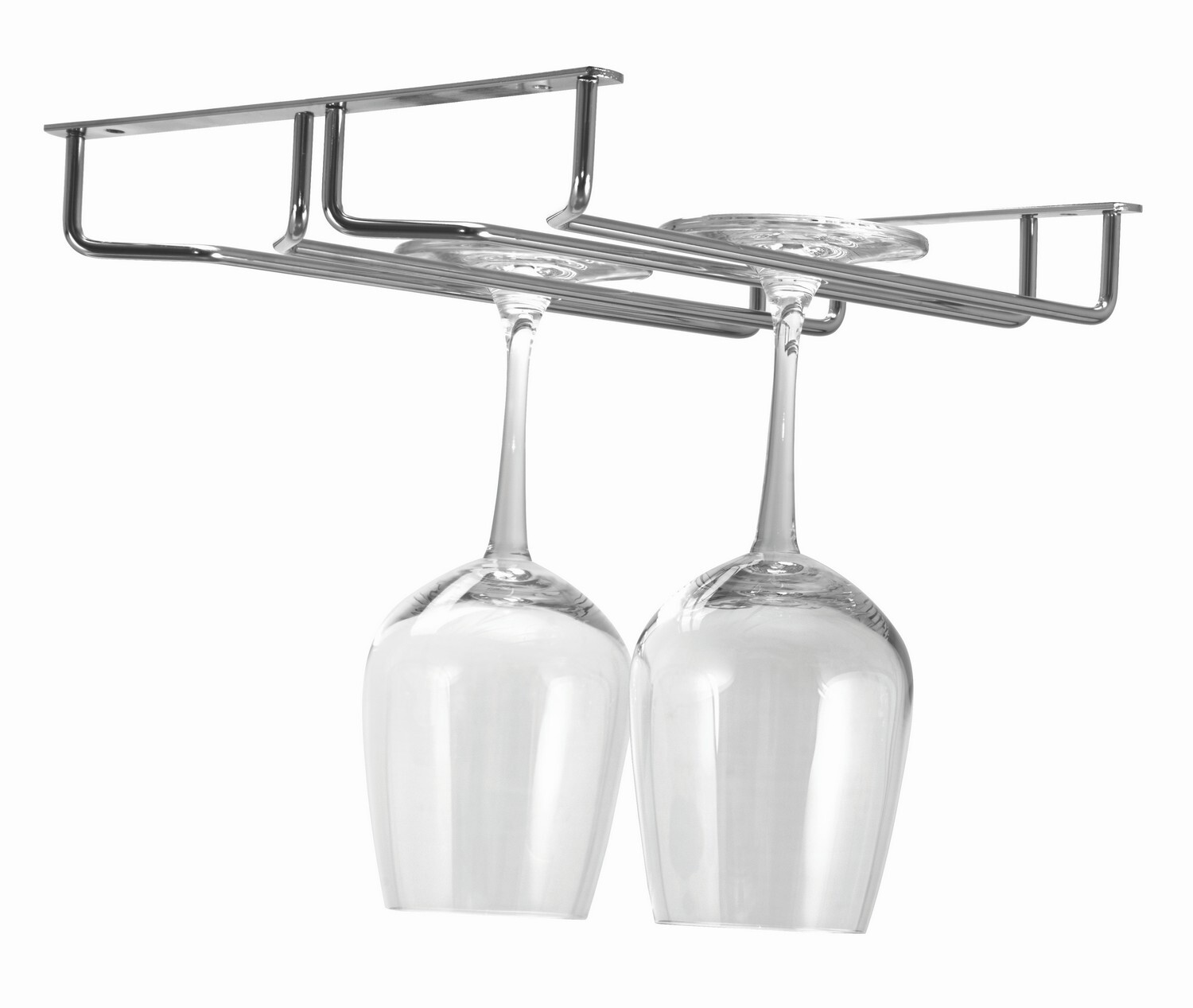 Double Row Chrome Plated Glass Stemware Rack