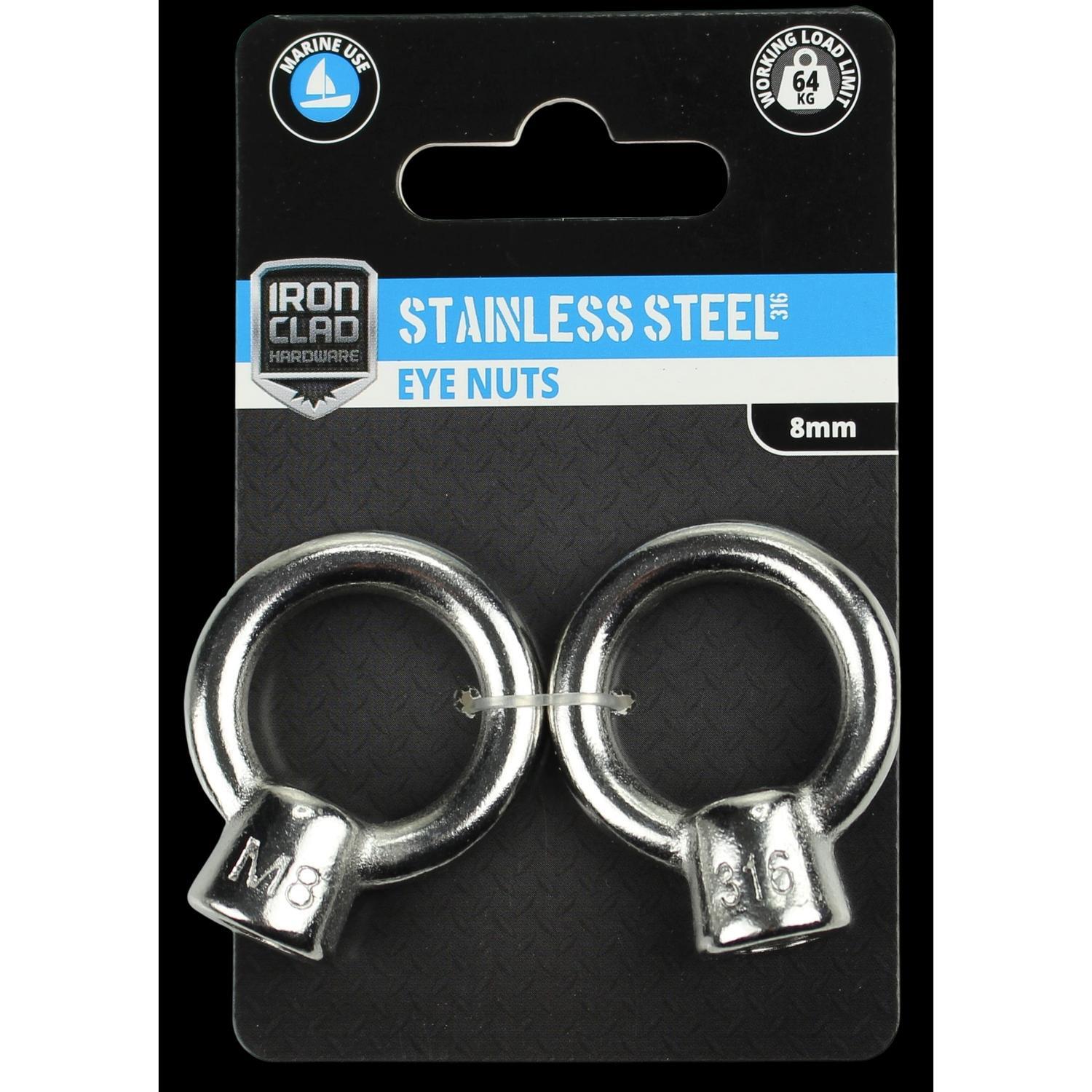 Eye Nut 8mm Stainless Steel 316