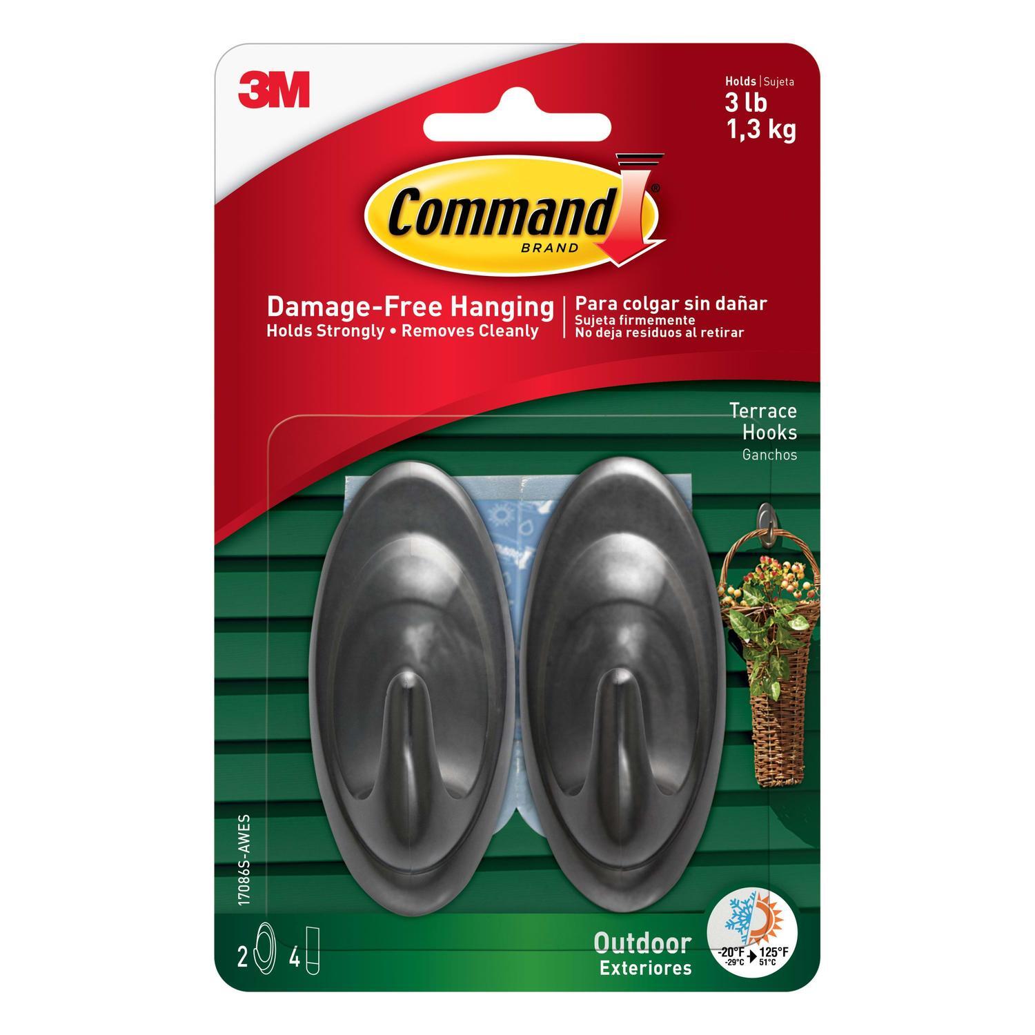Outdoor Terrace Hooks with Foam Strips 17086S-AWES