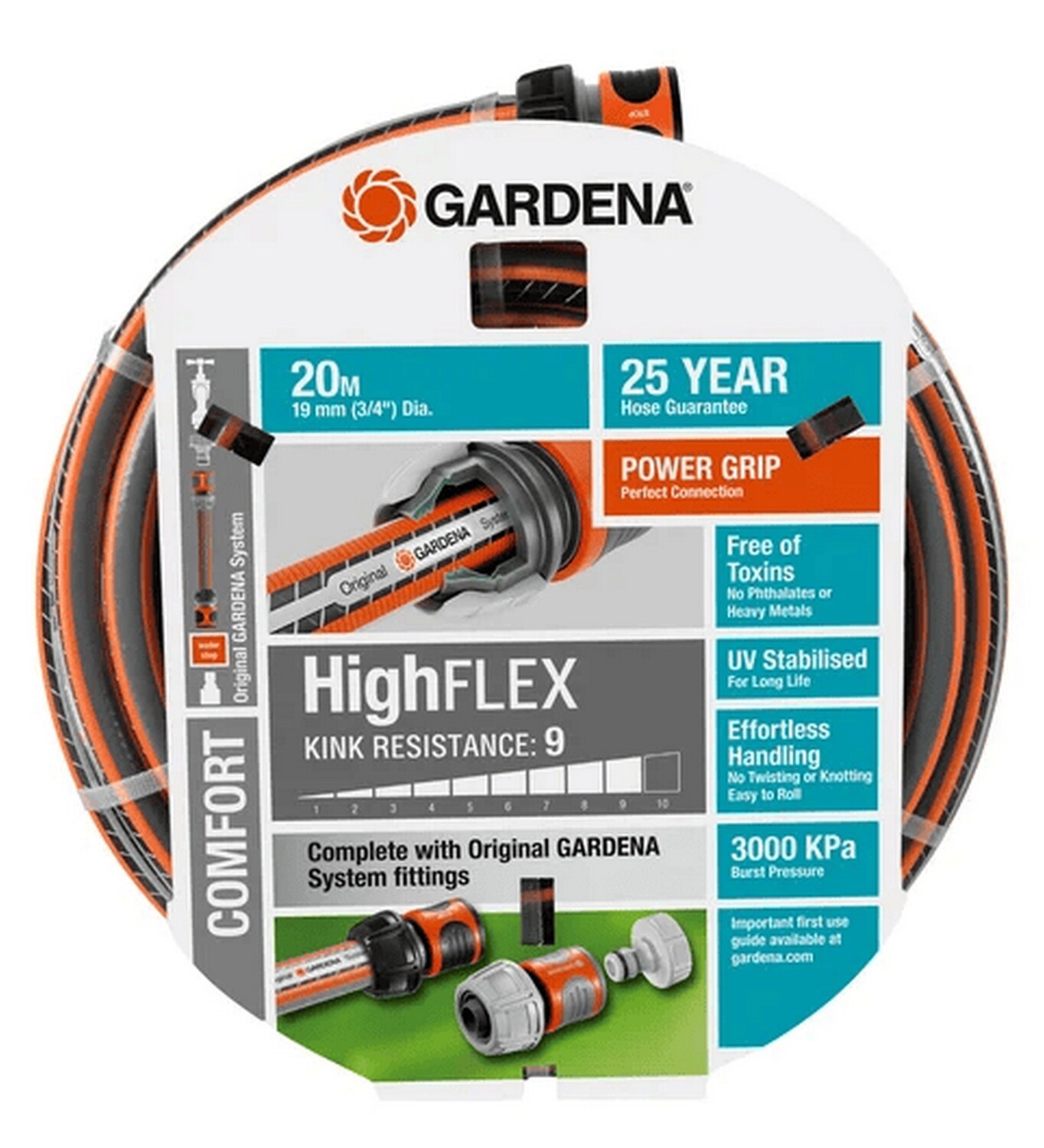 Fitted Hose 20m x 19mm