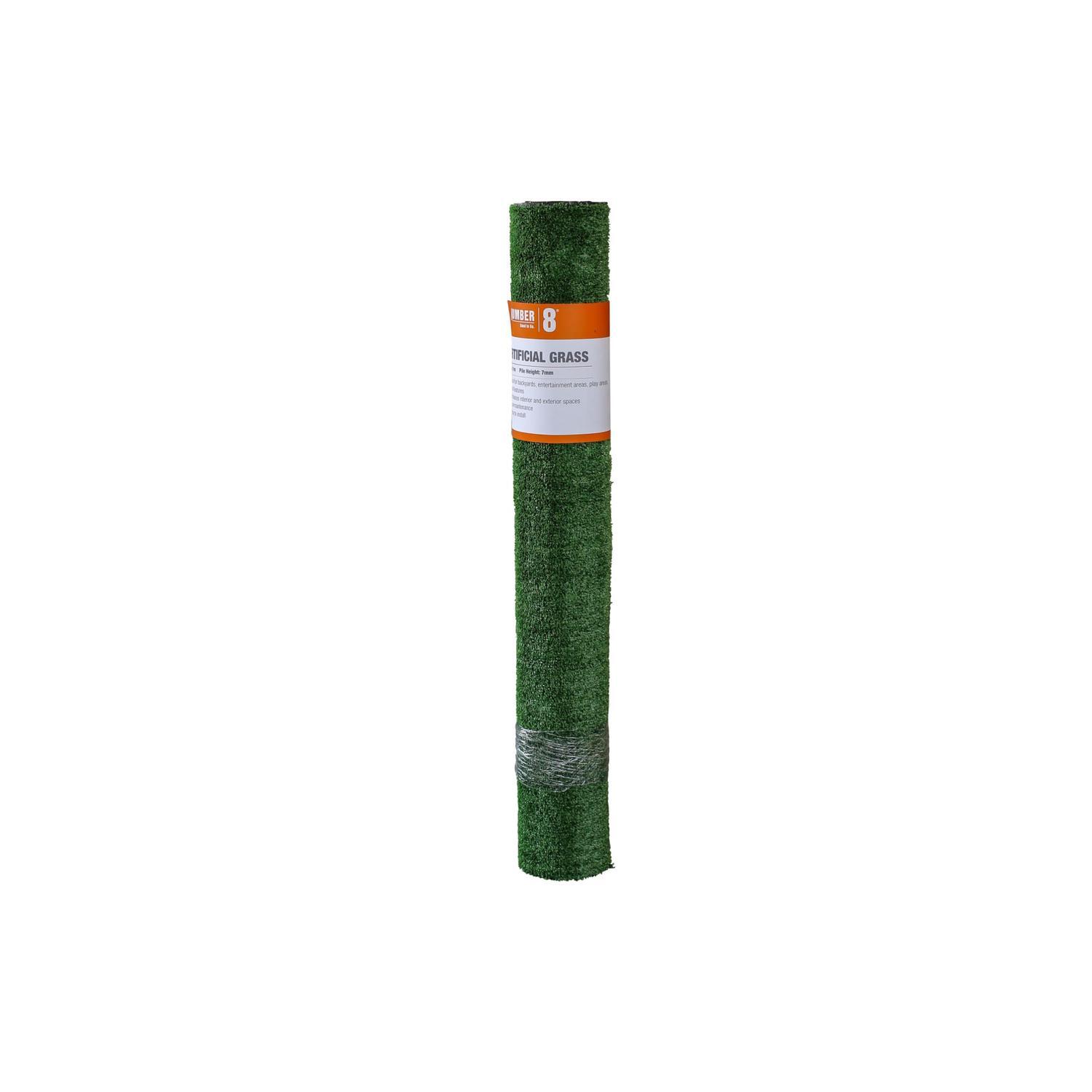 Artificial Grass H: 7mm, L: 3000mm, W: 1000mm Green