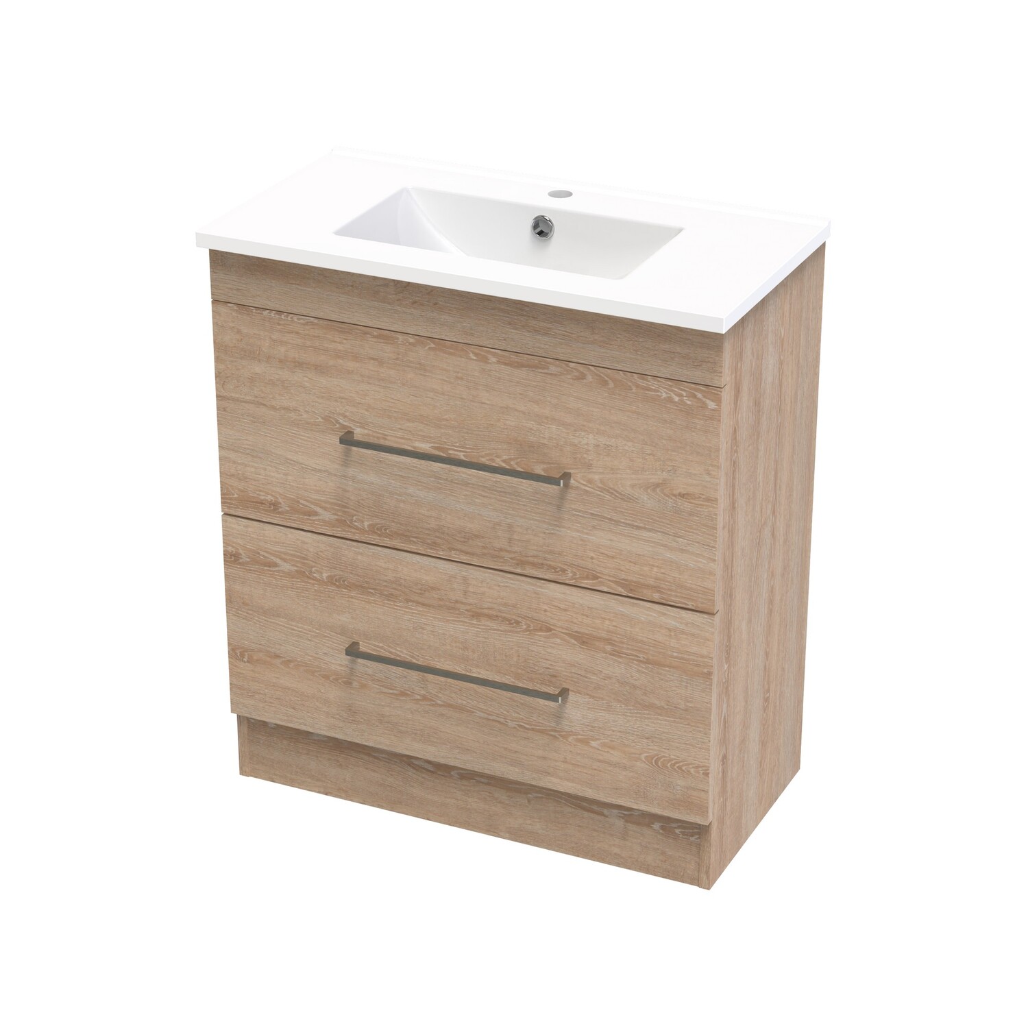 Cashmere Slim Double Drawer Floor Standing Vanity