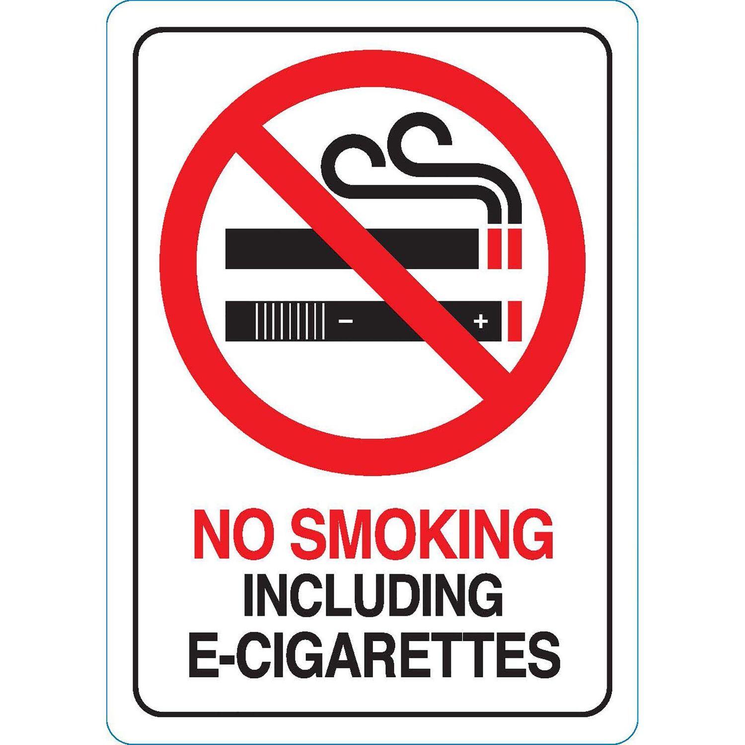 No Smoking Including E-Cigarettes Sign