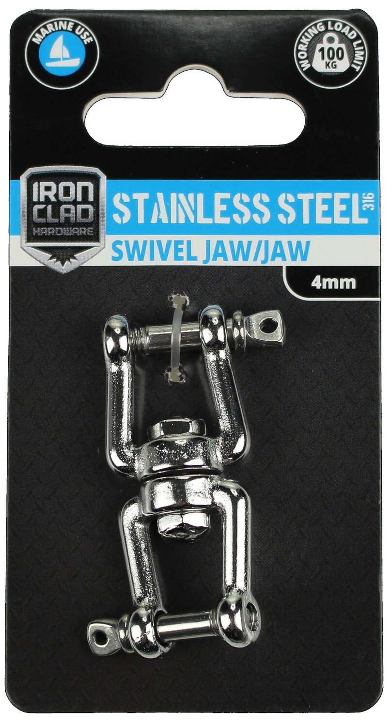 Swivel Jaw/Jaw 4mm Stainless Steel 316