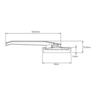 Window Handle Wedgeless High Profile Left Hand  Off White