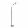 Sara 1 Light Floor Lamp E27 28 Watt Brushed chrome