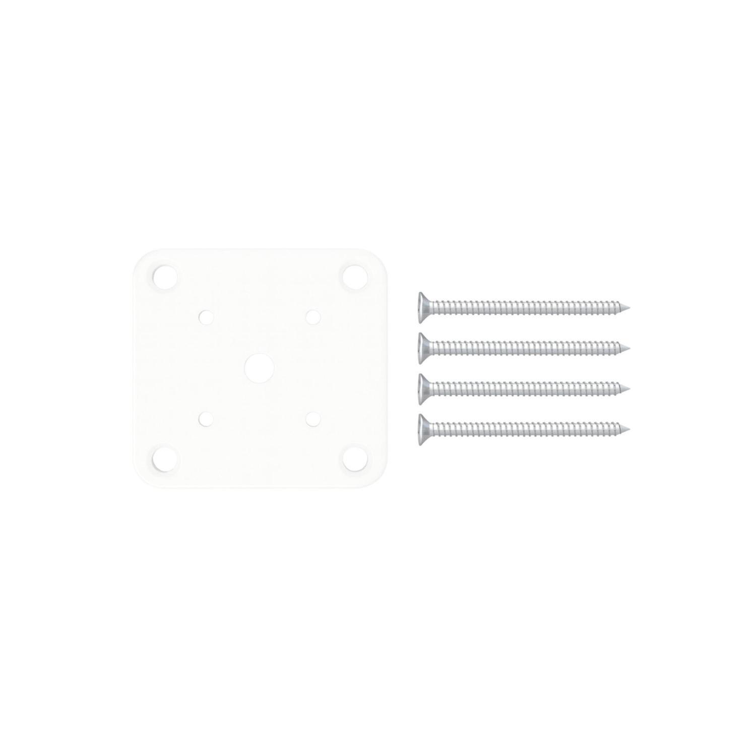 Alu Fence Base Plate White