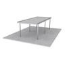 Single Carport L: 7250mm, W:3000mm, H:2100mm Zinc