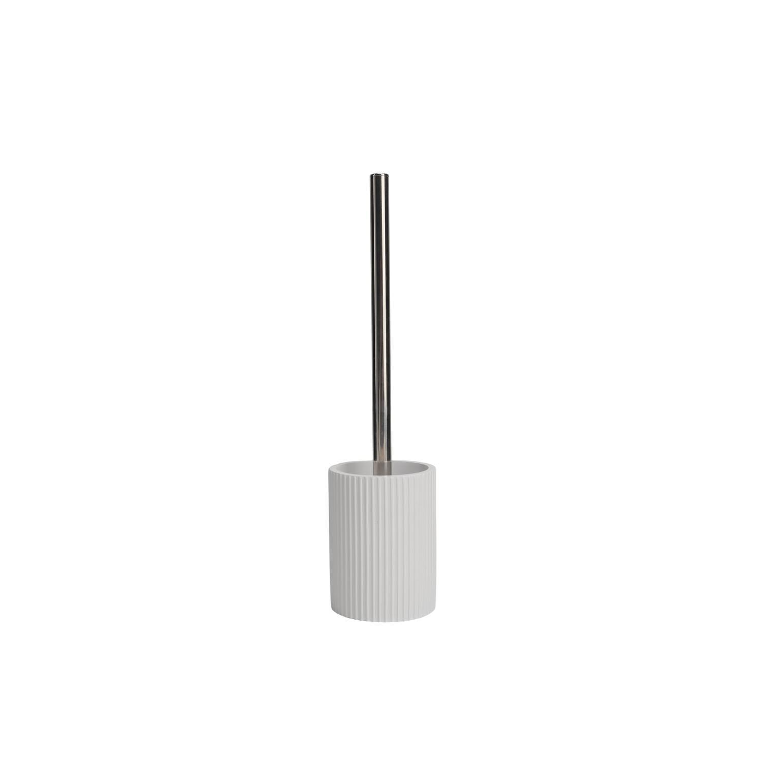 Abby Toilet Brush with Holder  White