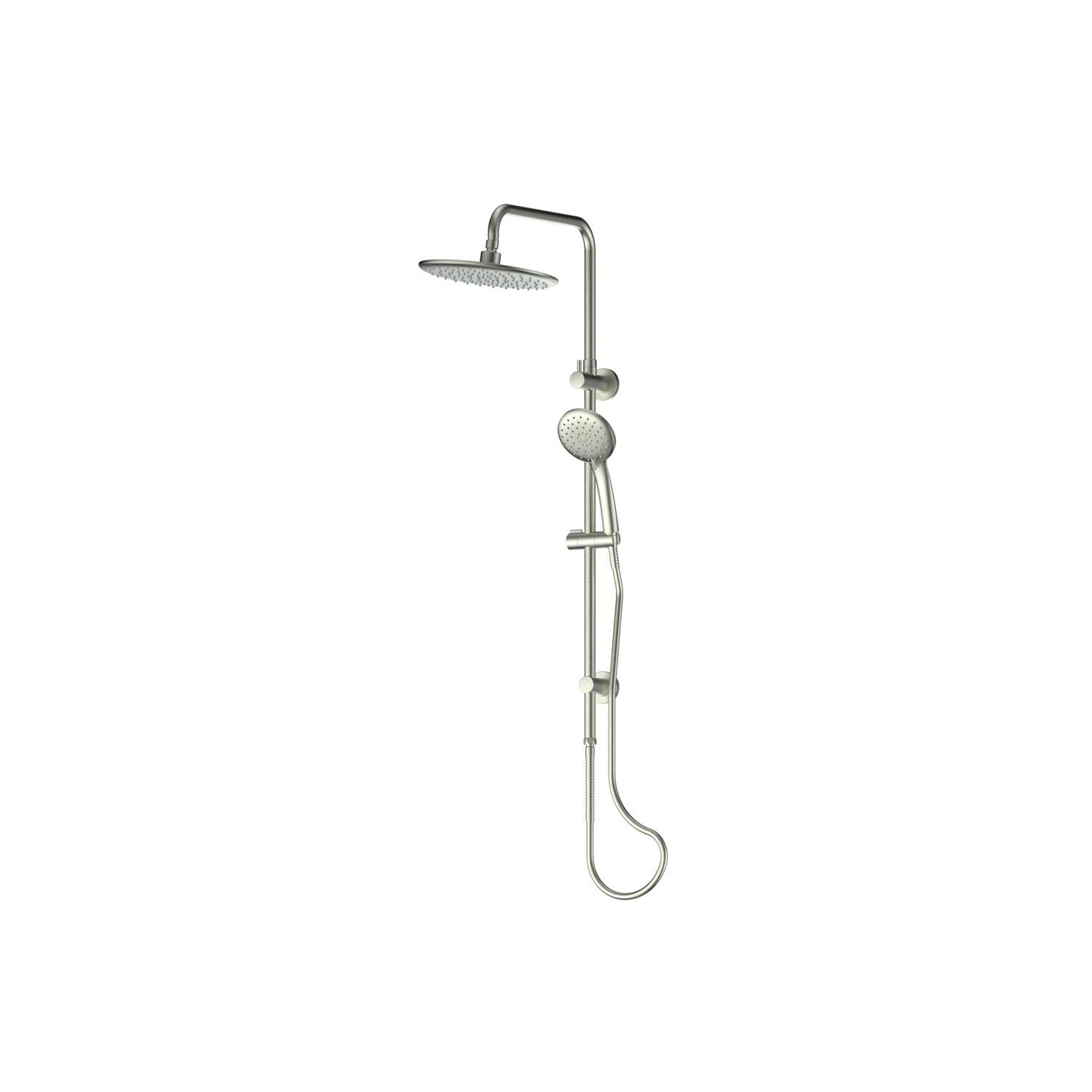 Twin Shower Rail  Brushed Nickel