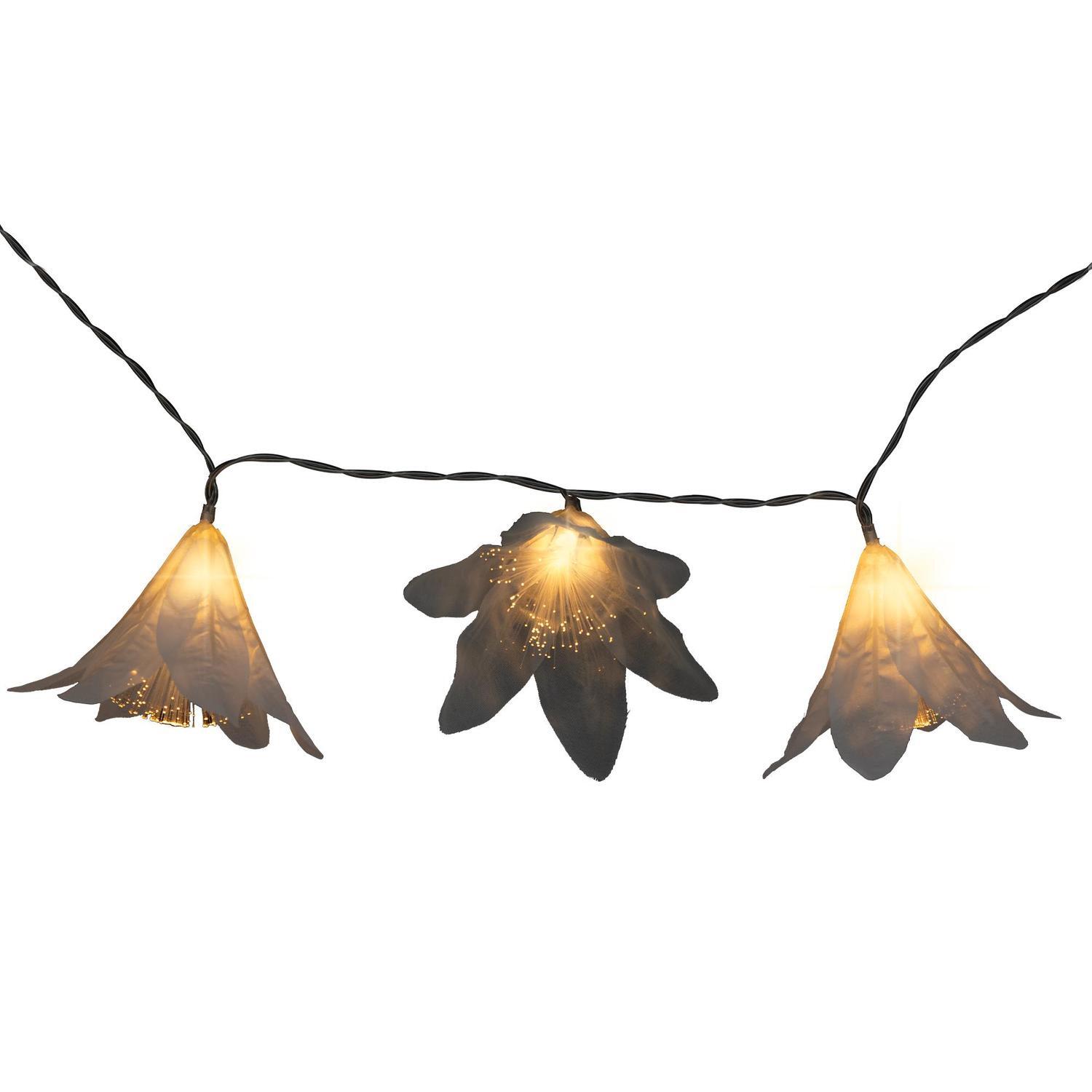 Flower String Lights Battery Operated Warm White