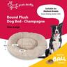 Yours Droolly Round Champagne Dog Bed Large