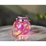 Solar Glass Hanging Lantern 12 x 76cm  Assorted Colours