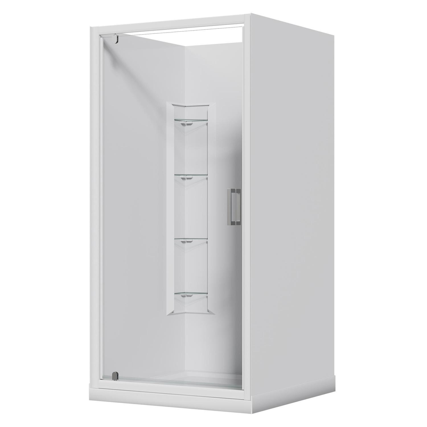 Alcove Corner Mould Acrylic Shower 1000 x 1000 x 2015mm White