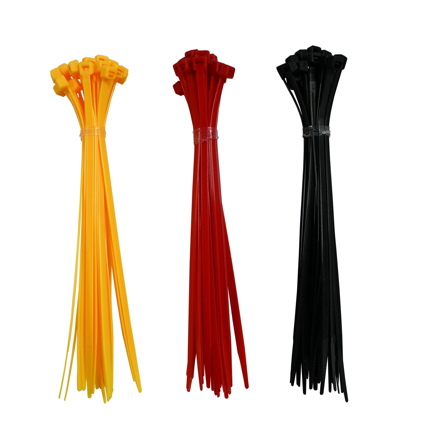 Cable Ties 200mm x 4.6mm 75 Pack Assorted Colours: Red/yellow/black