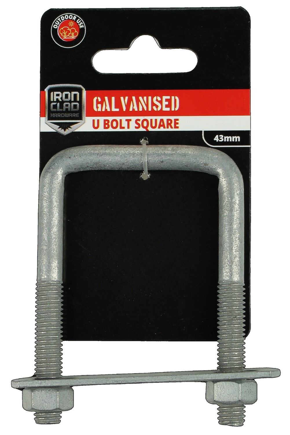 U Bolt Square 43mm Galvanised