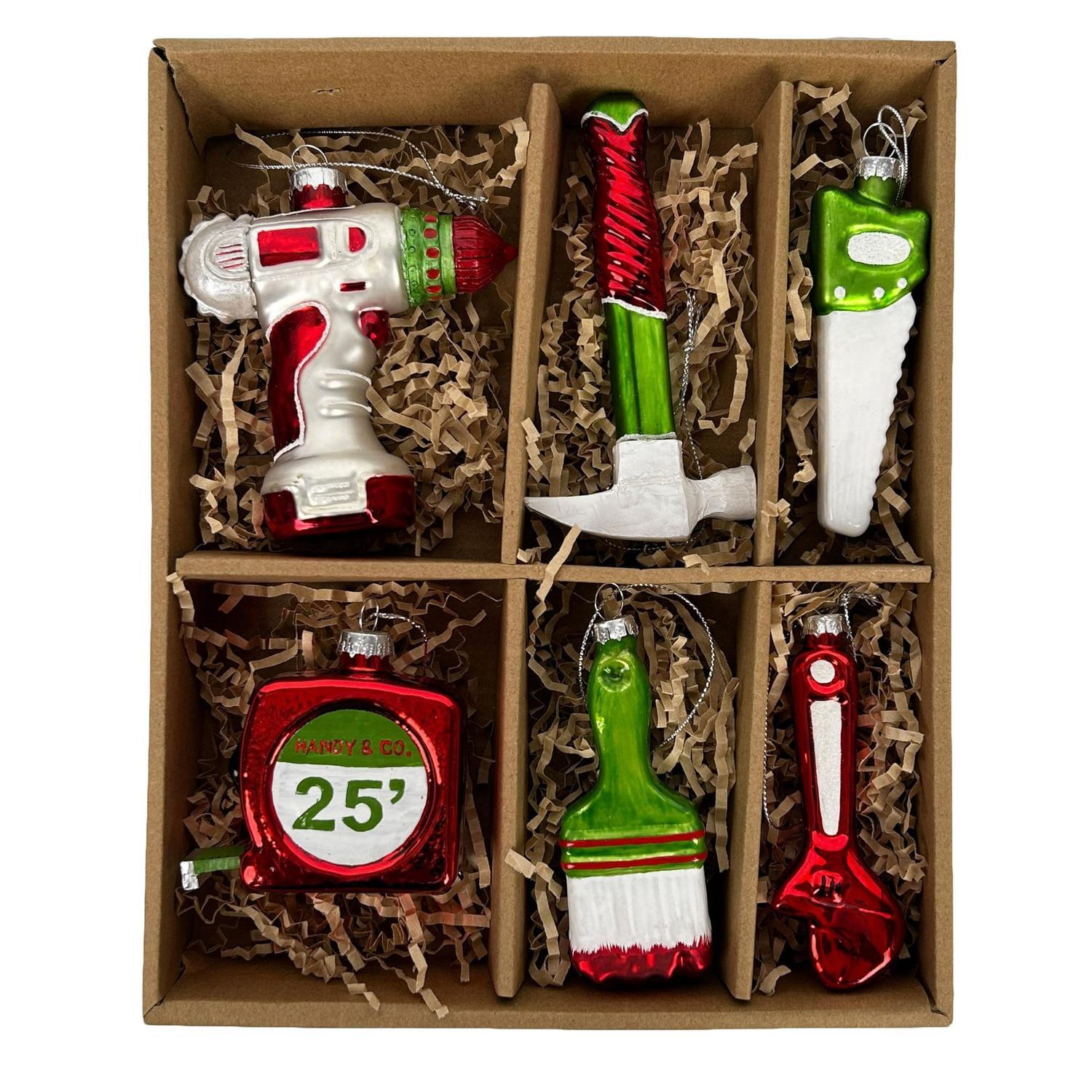 Christmas Ornaments DIY Tools Set of 6 Red / White / Green