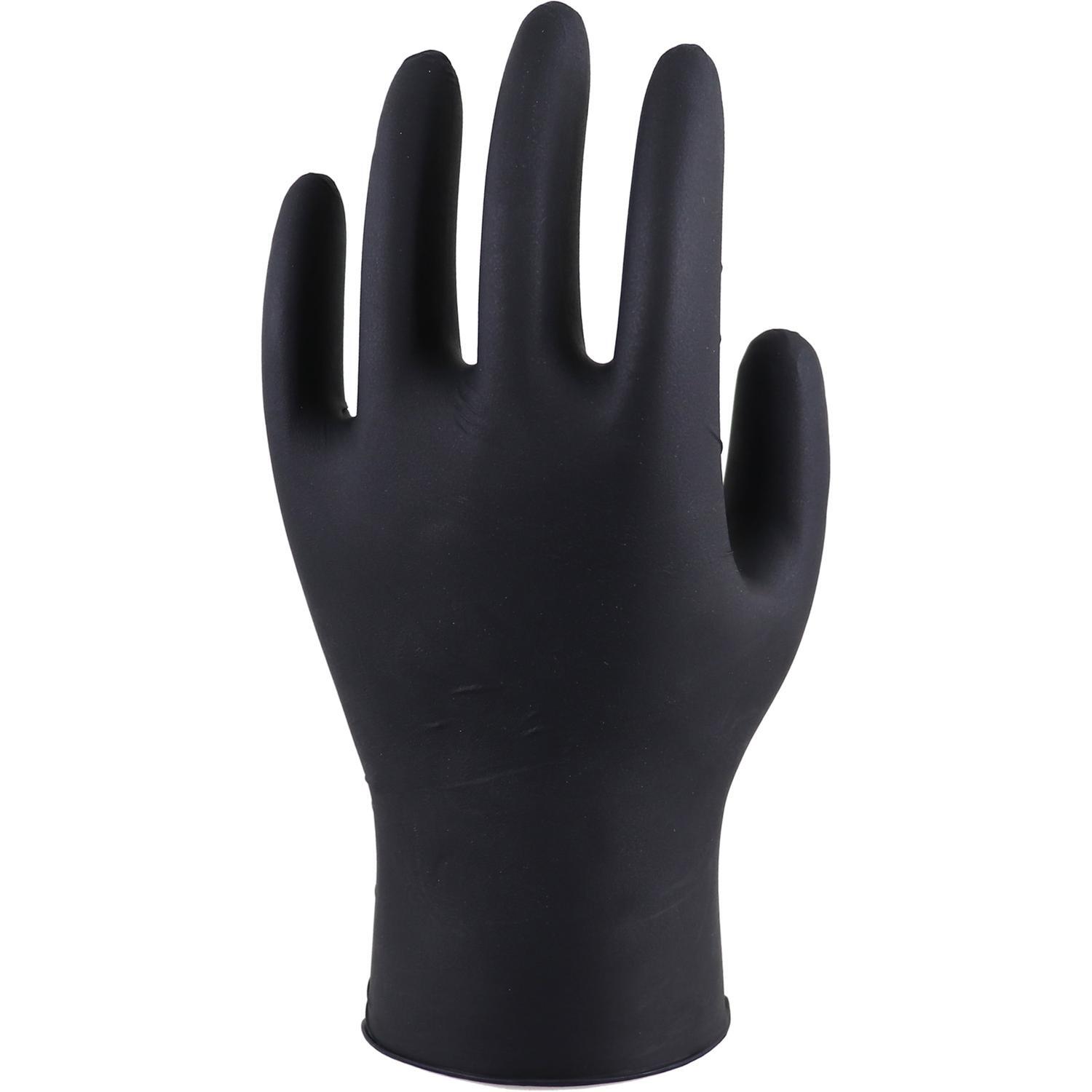 Black Grizzly 086 100 Pack Nitrile Gloves Medium Black