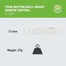 Four Button Wall Mount Remote Control Garage Door Opener  White