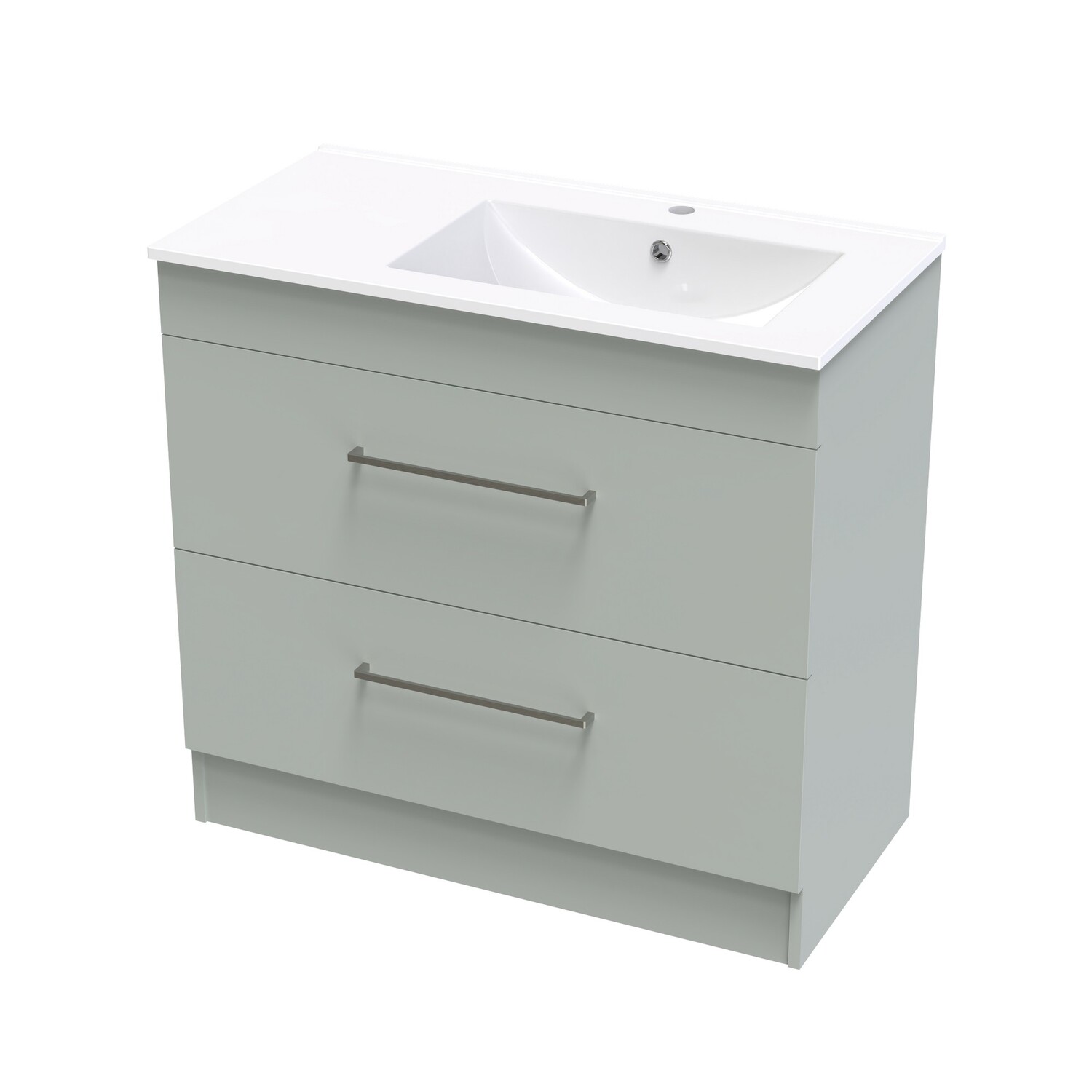 Cashmere Valley 900 Right Hand Bowl Double Drawer Floor Colour