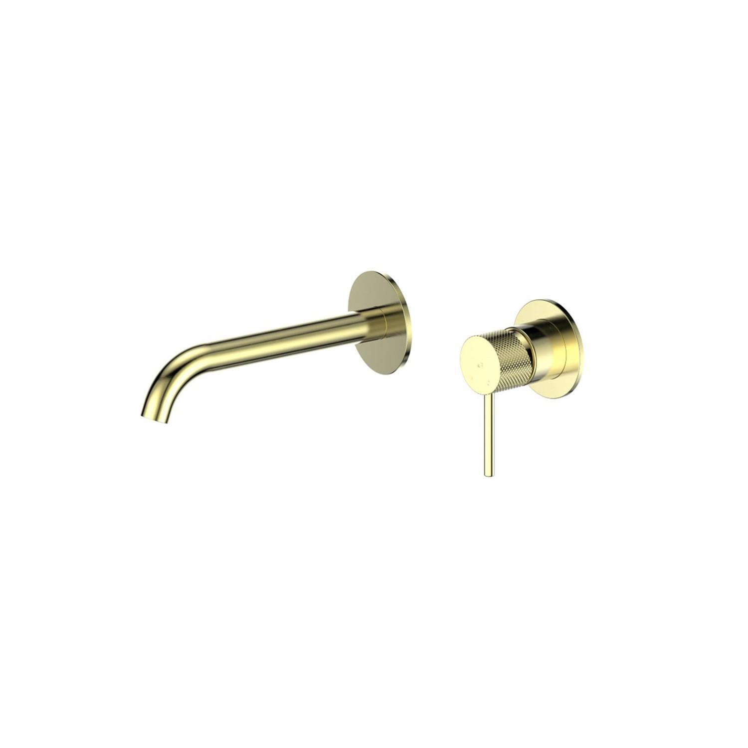 Wall Basin Mixer  Brushed Brass