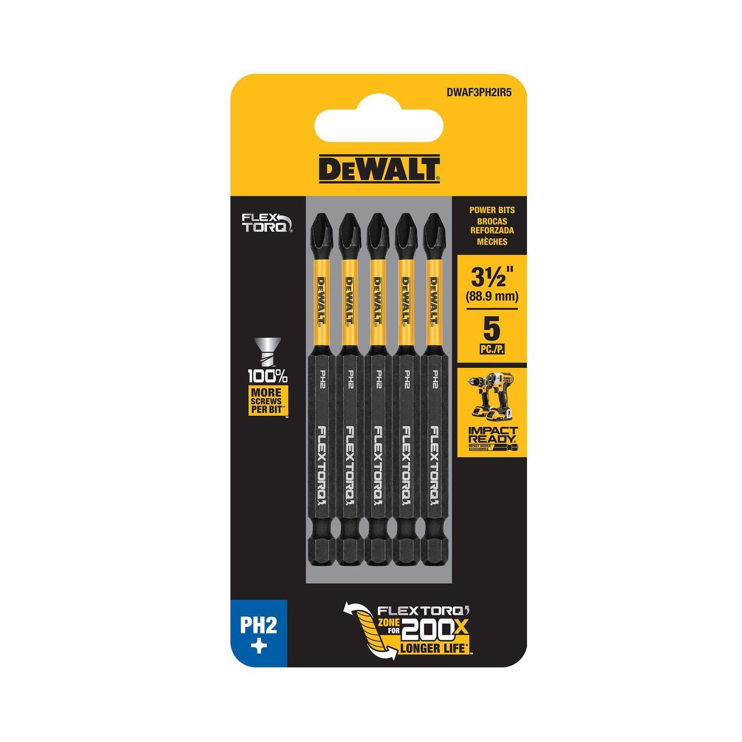 FLEXTORQ PH2 Impact Screwdriving Bit  89mm - 5 Pack
