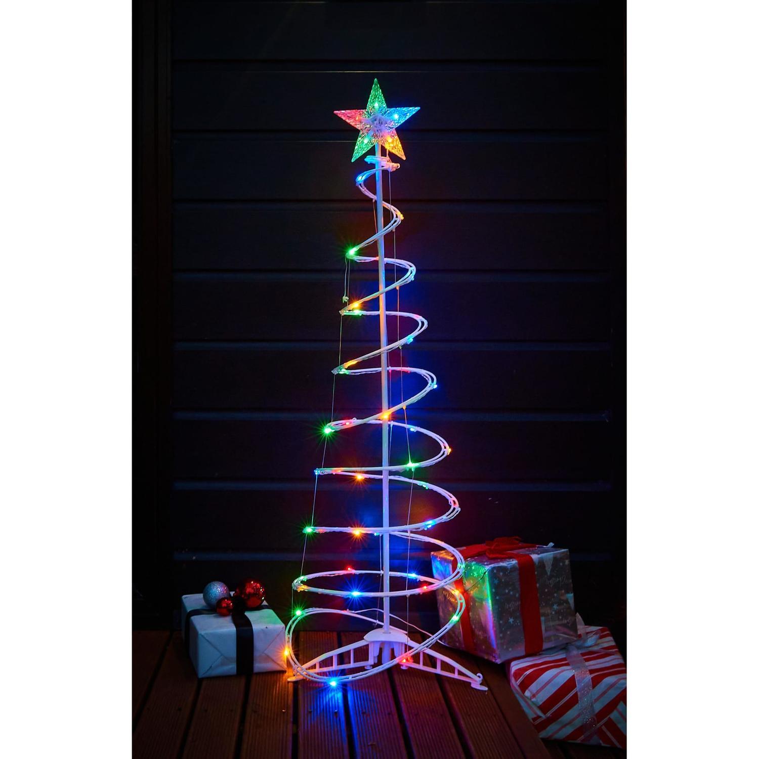 Spiral Tree 1.2m / Solar powered Multi Colour