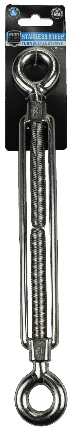 Turnbuckle Eye/Eye 12mm Stainless Steel 316