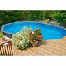 Oval Swimming Pool 5M 3.66 - 1.22M Dark Grey